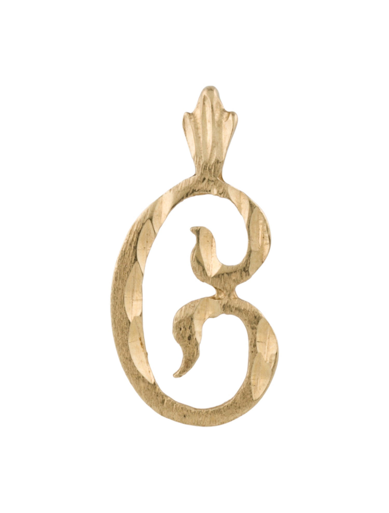 Pendant 14K Initial "C" Charm Pendant