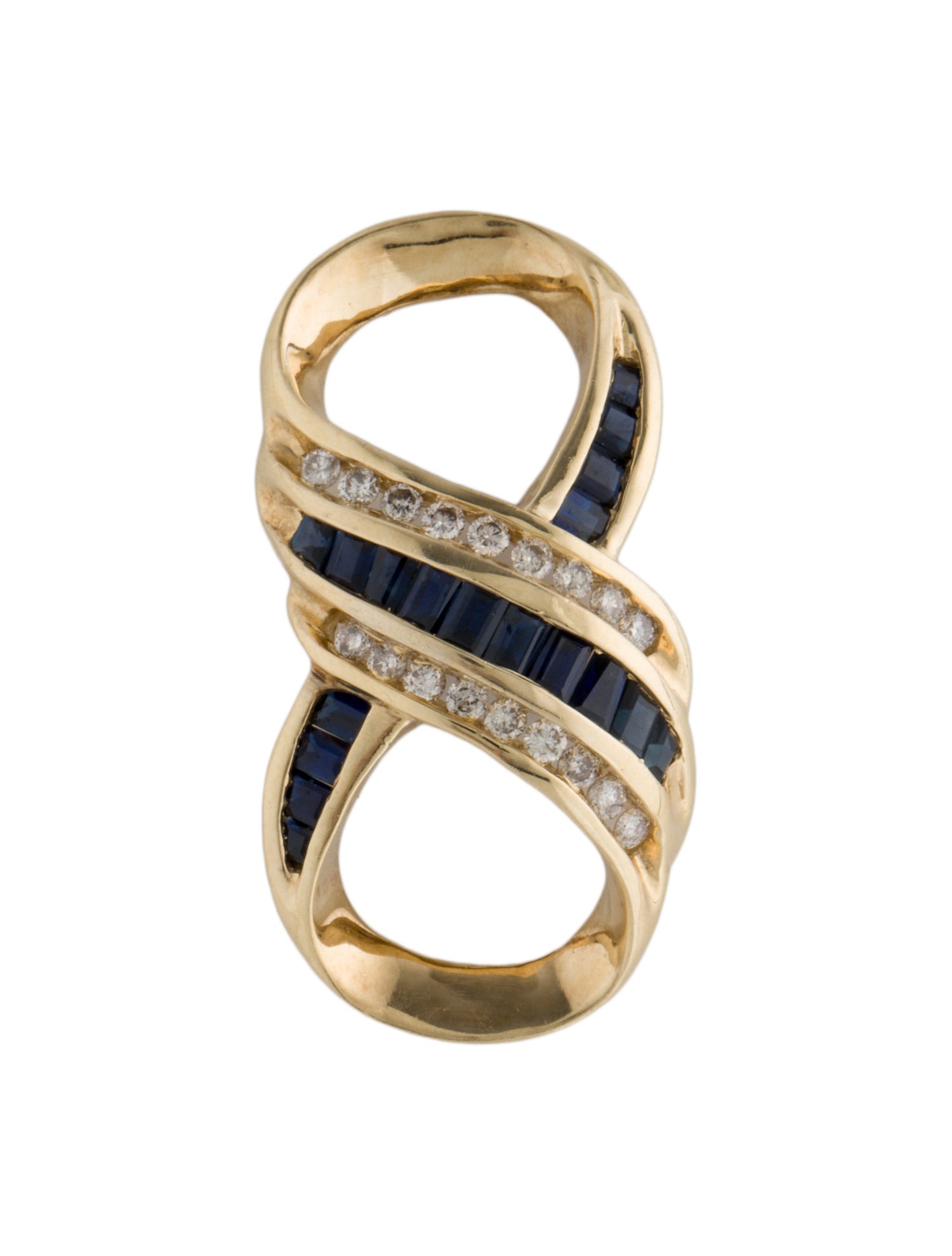 Pendant 14K Sapphire & Diamond Pendant