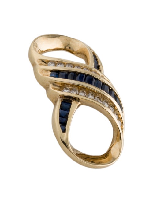 Pendant 14K Sapphire & Diamond Pendant