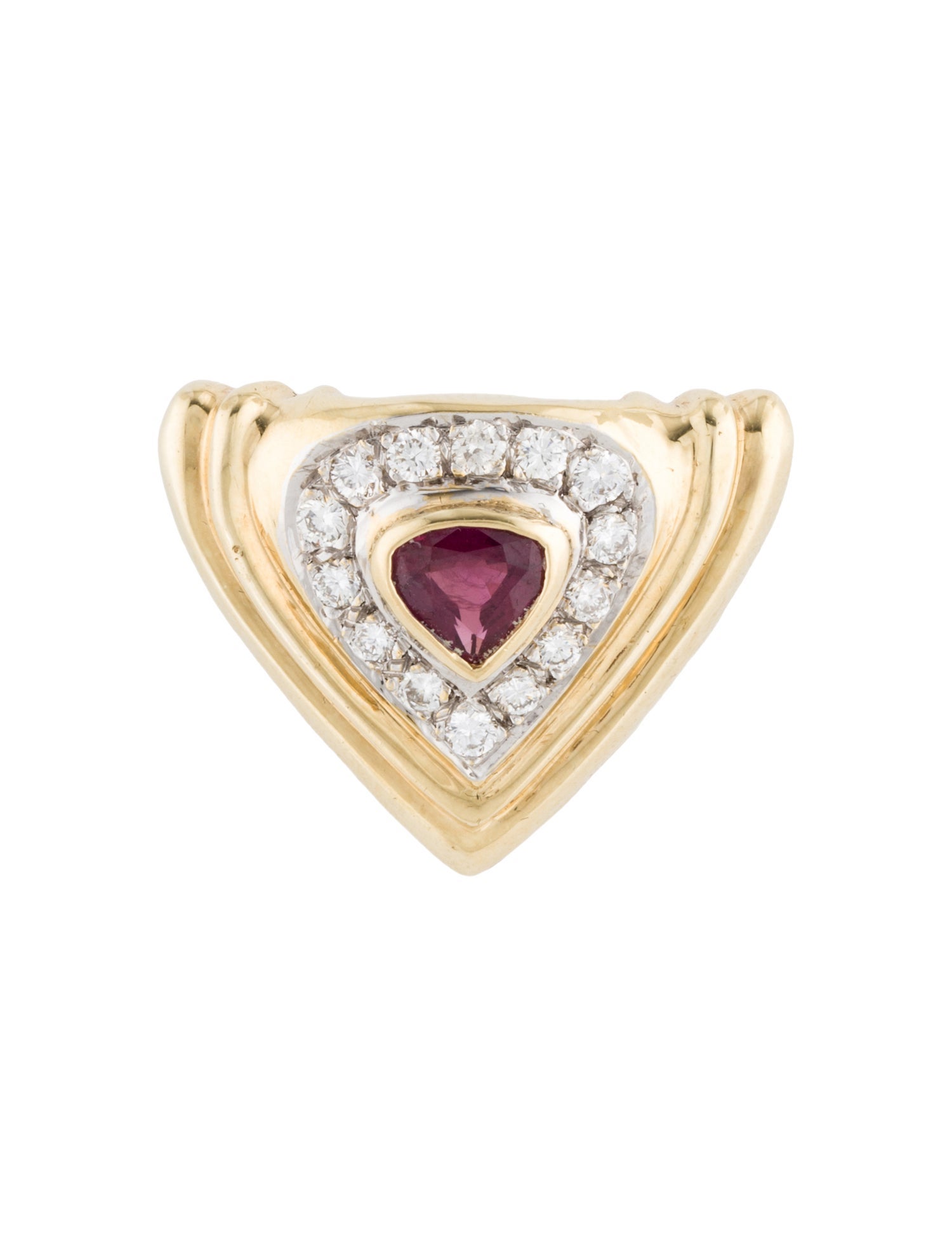 Pendant 14K 1.34ct Ruby & Diamond Pendant