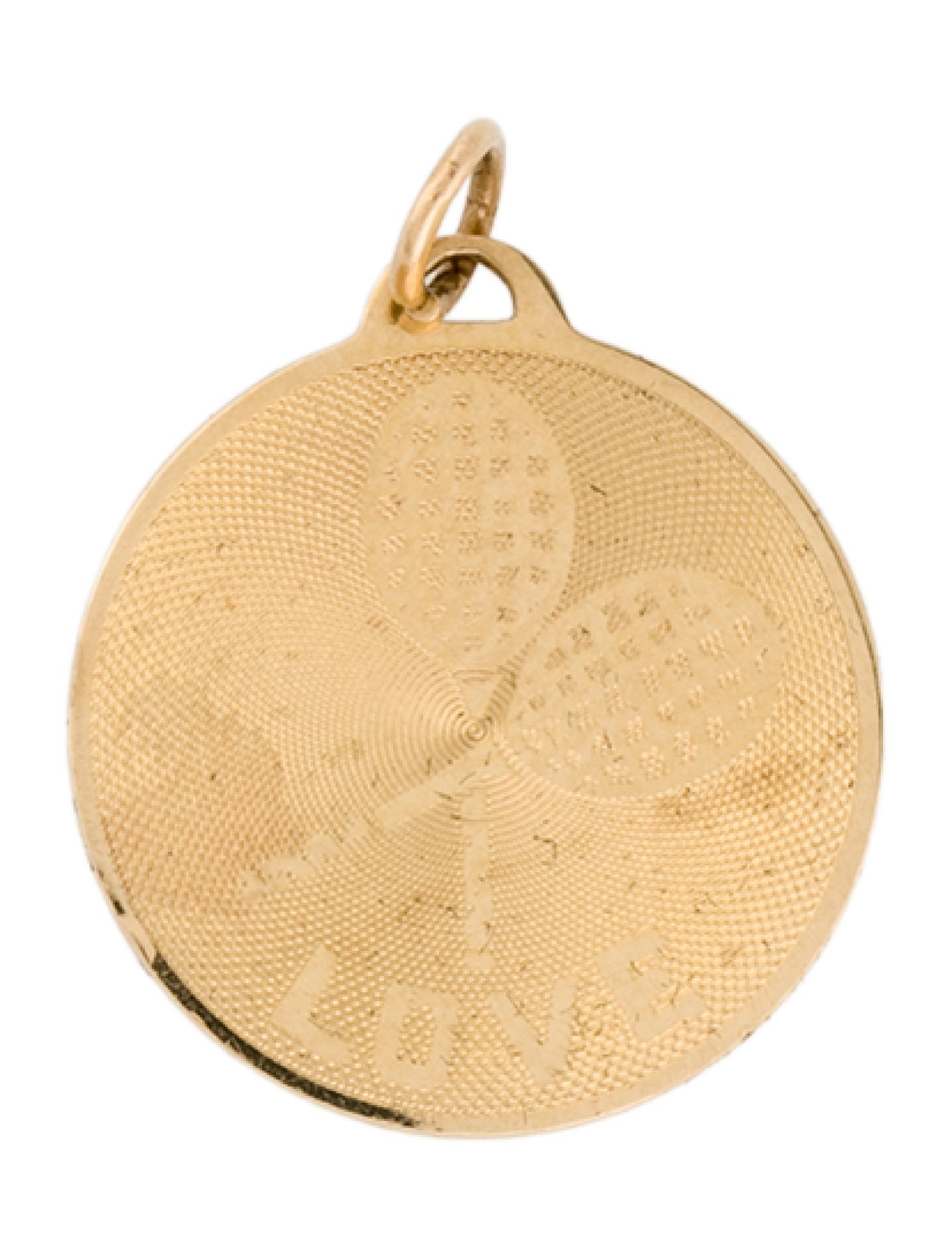 Pendant 14K Tennis Motif 'Love' Pendant