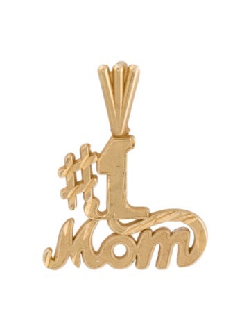Pendant Necklace 14K #1 Mom