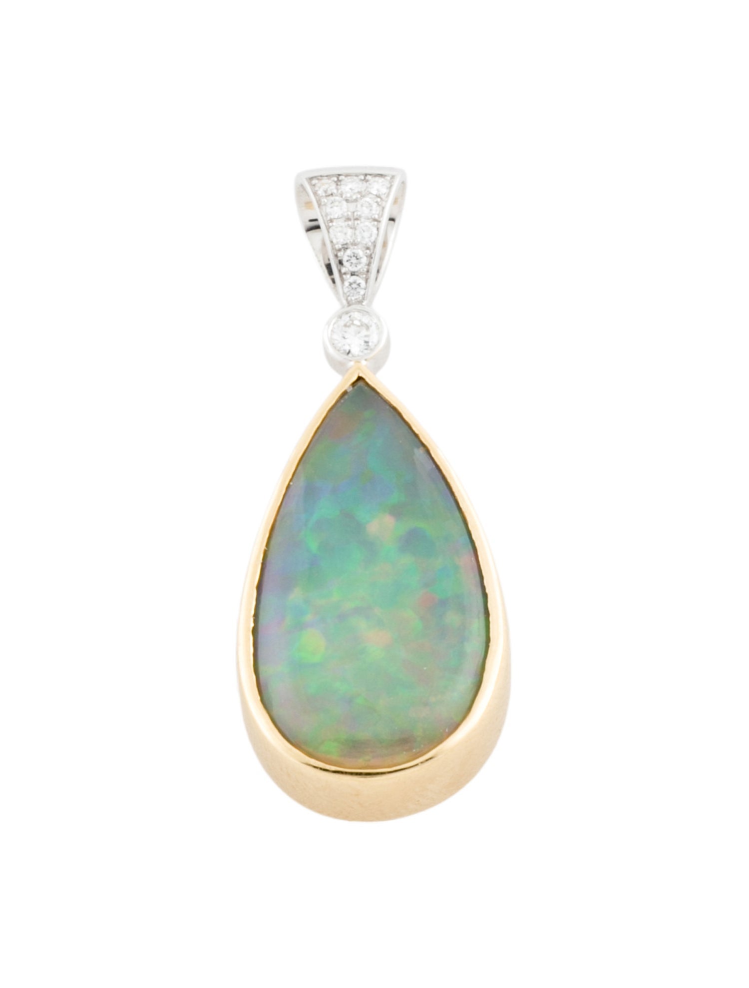 Pendant Kostbar 18K Opal & Diamond Pendant