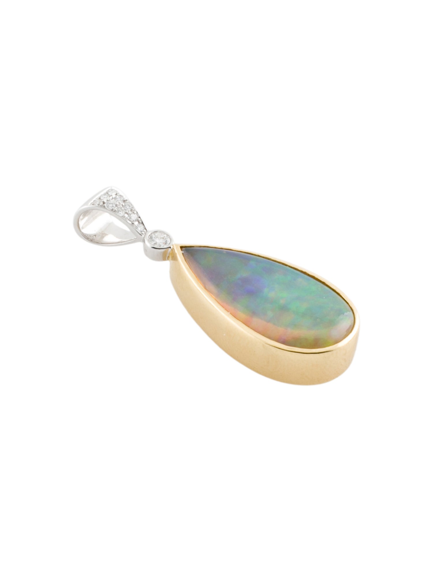 Pendant Kostbar 18K Opal & Diamond Pendant