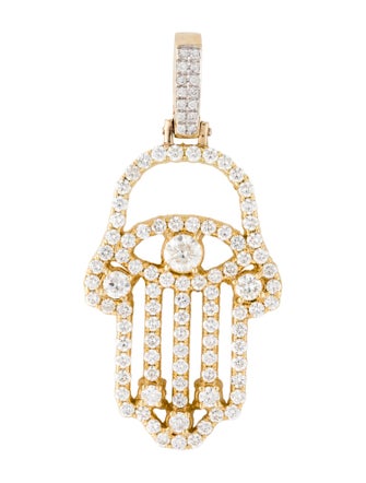 Pendant 18K 6.99ctw Diamond Hamsa Pendant