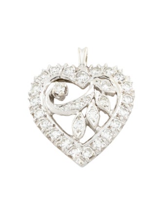 Pendant 14K 1.09ctw Diamond Heart Pendant