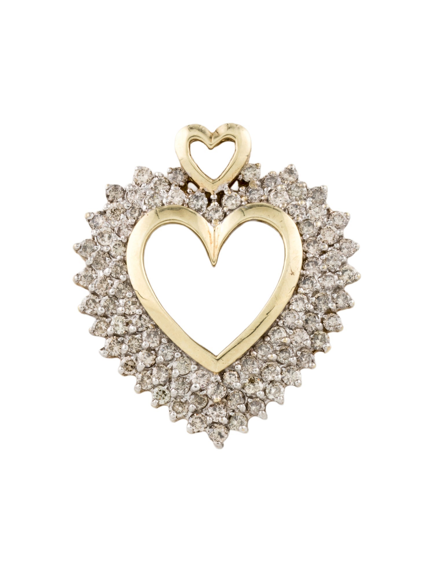 Pendant 10K 1.72ctw Diamond Heart Pendant