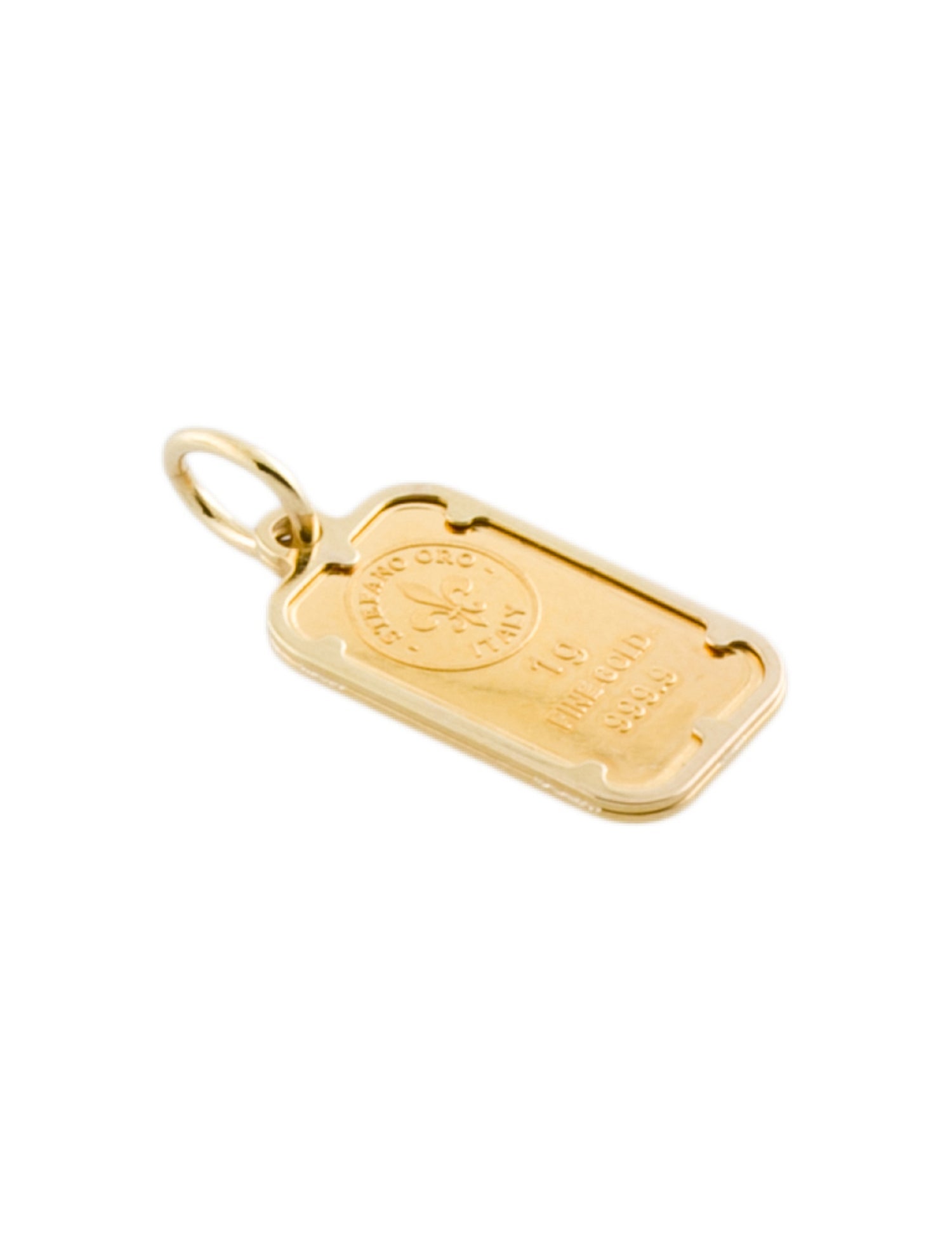 Pendant 24K Bar Pendant w/ 14K Bezel
