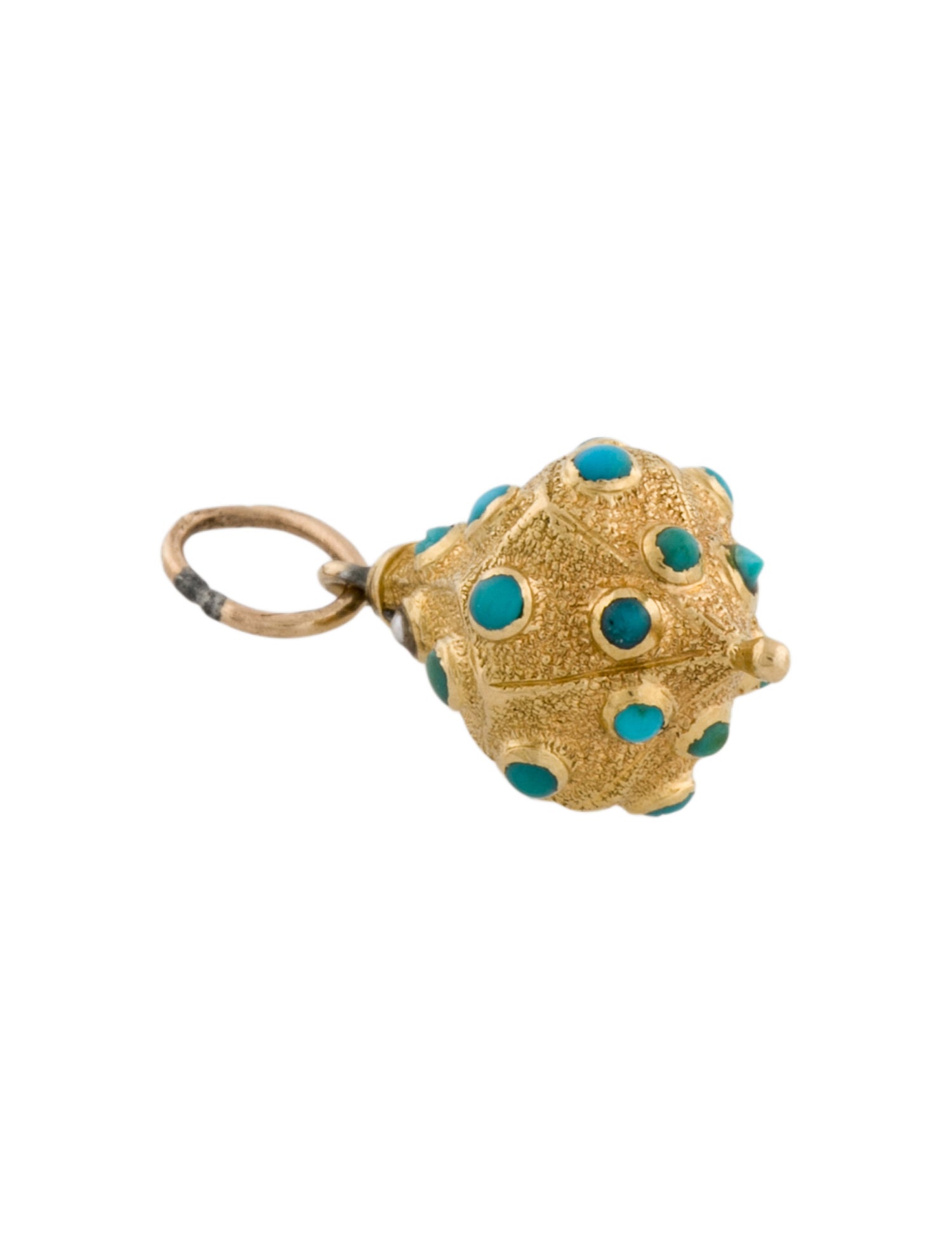 Pendant 18K Turquoise & Pearl