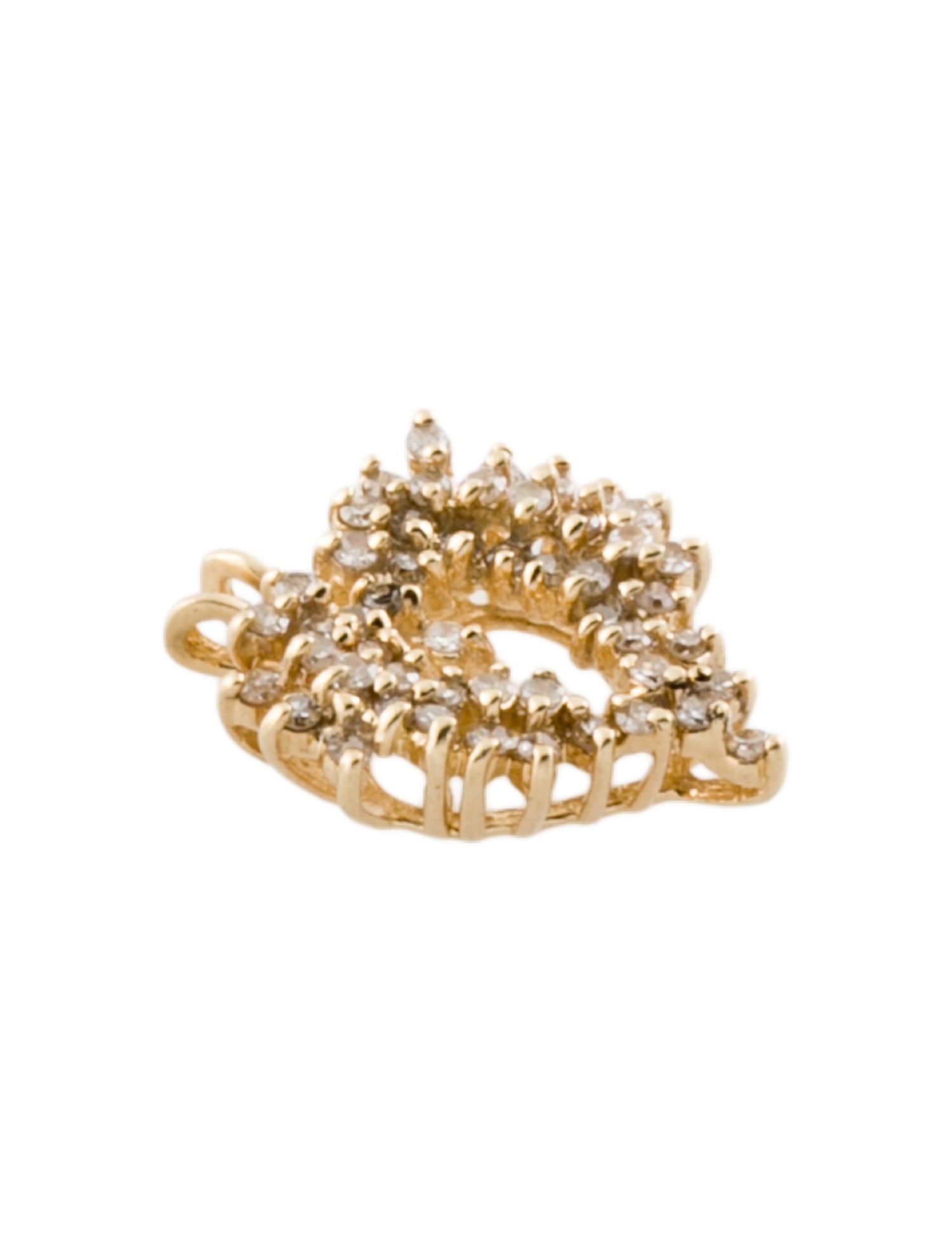 Pendant 10K Diamond & Sapphire Heart