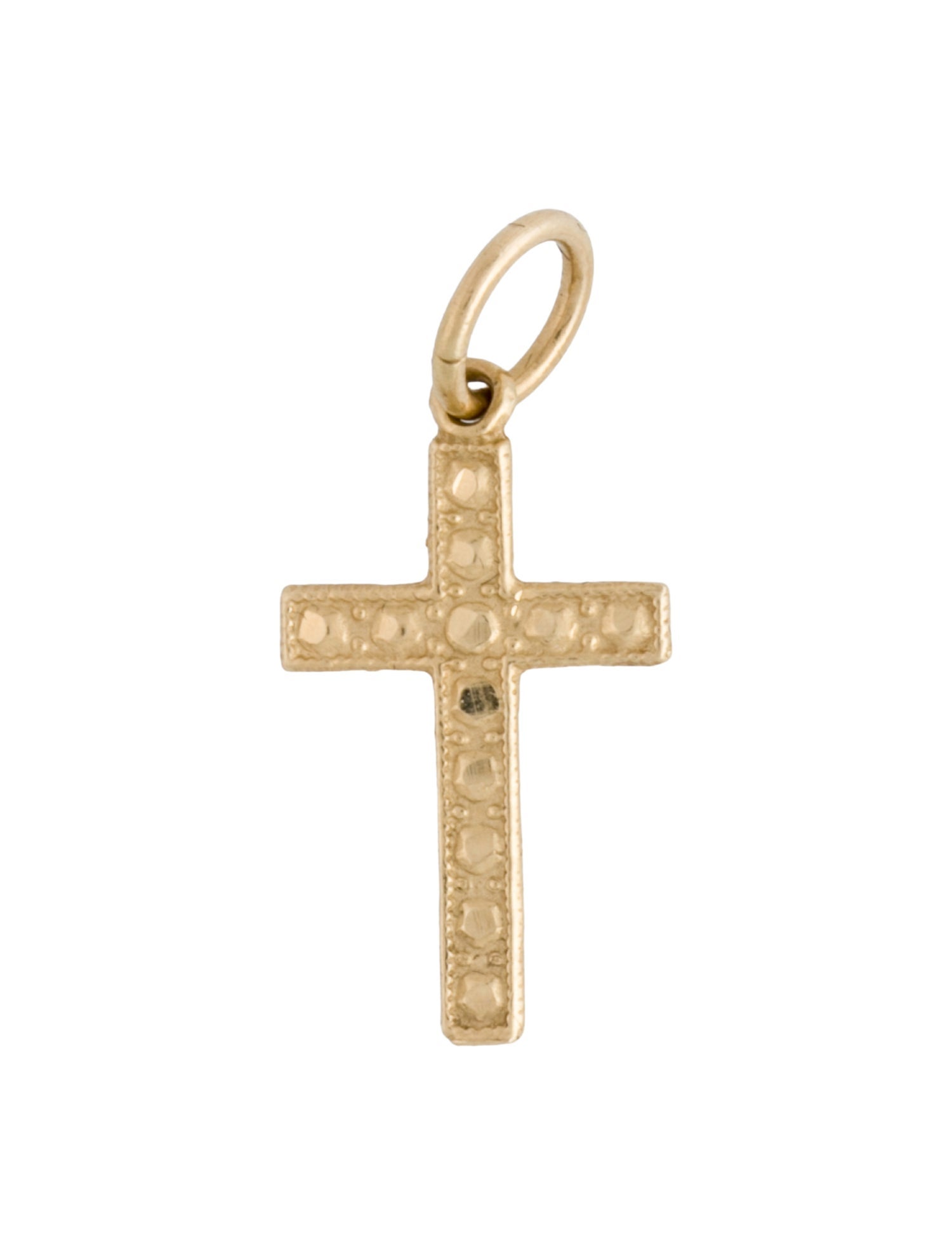 Pendant 14K Small Studded Cross