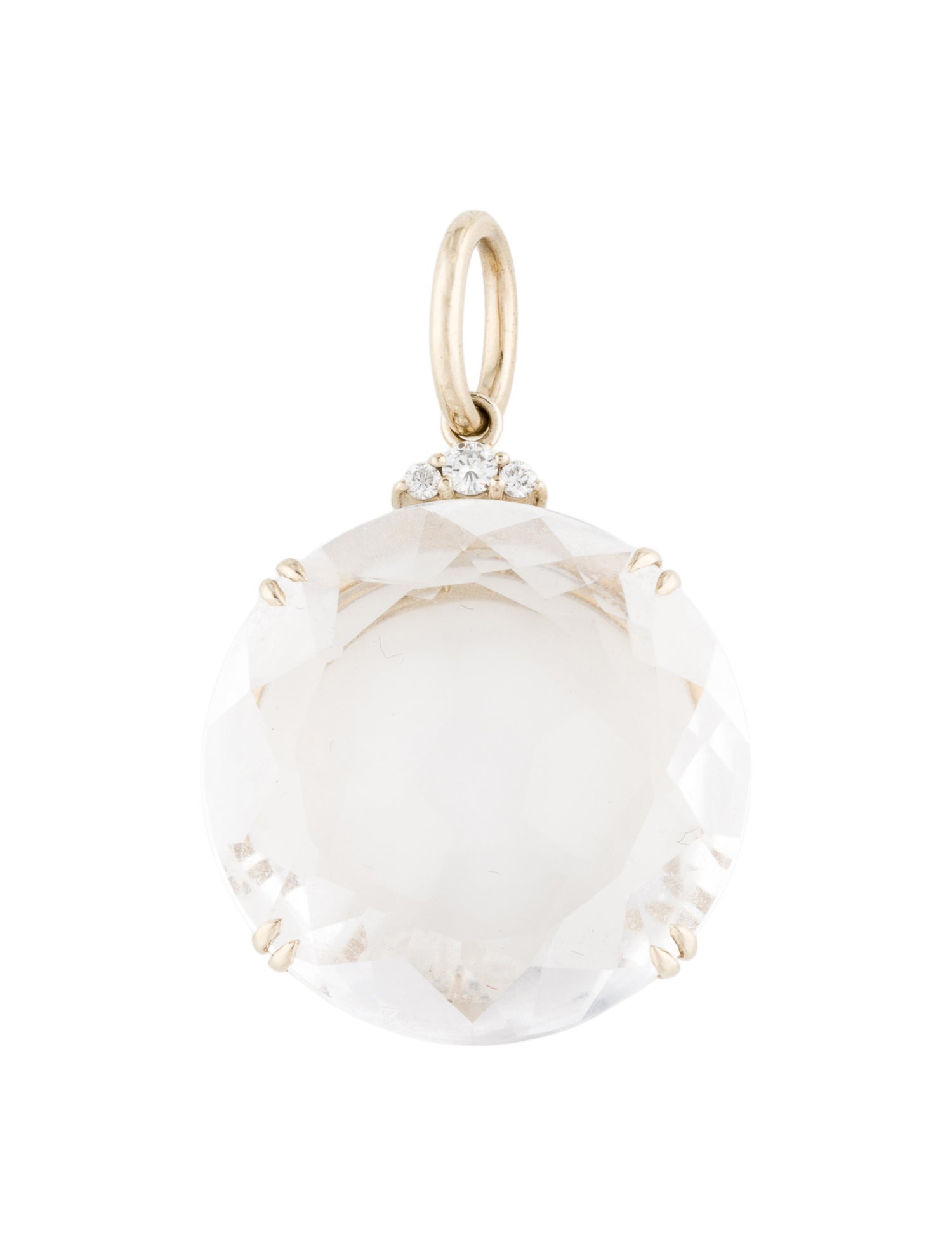 Pendant 18K Quartz & Diamond Pendant