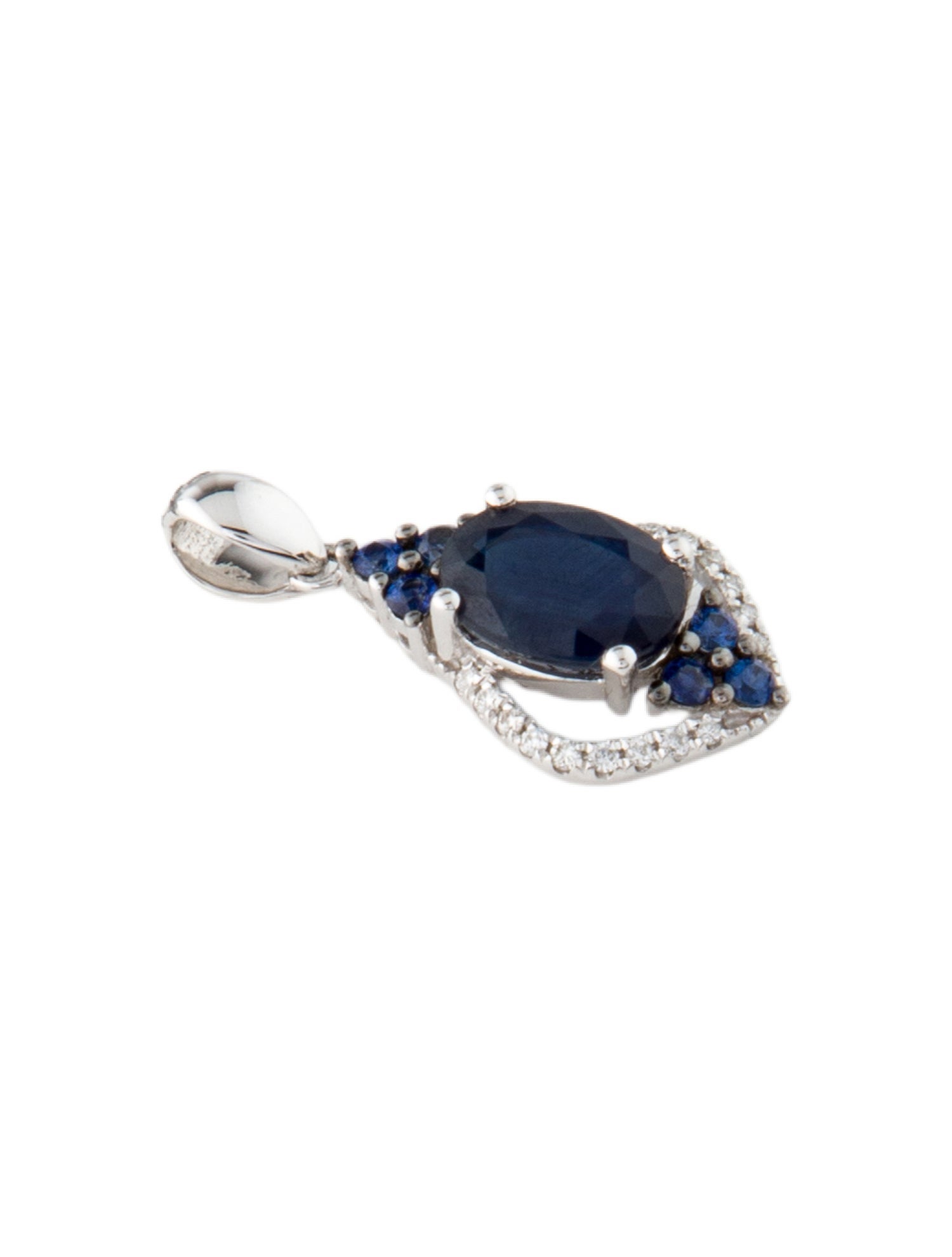 Pendant 14K 1.99ct Sapphire & Diamond Pendant