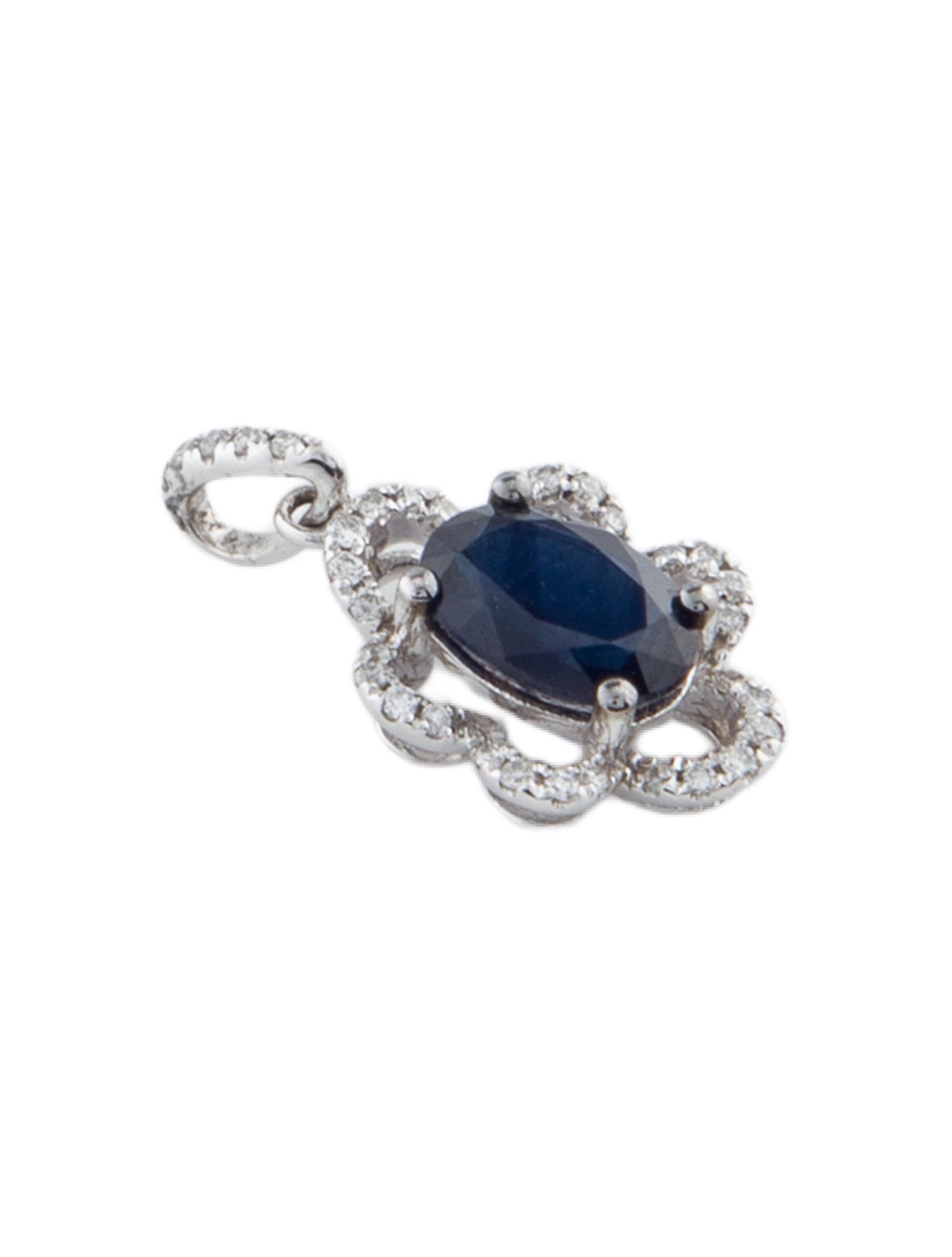Pendant 14K Sapphire & Diamond Pendant