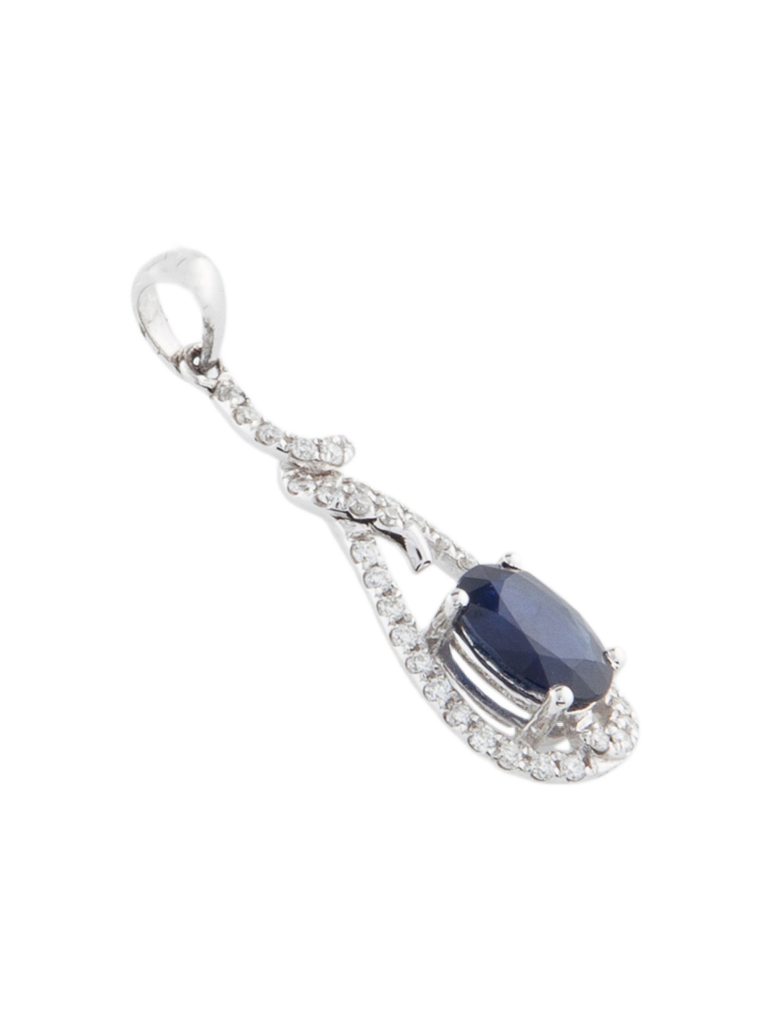Pendant 14K Sapphire & Diamond Pendant