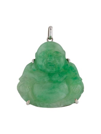 Pendant  18K Dyed Jadeite Buddha Pendant