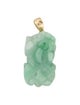 Pendant 14K Jadeite Foo Dog Pendant