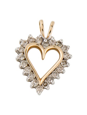 Pendant 10K 1.16ctw Diamond Heart Pendant