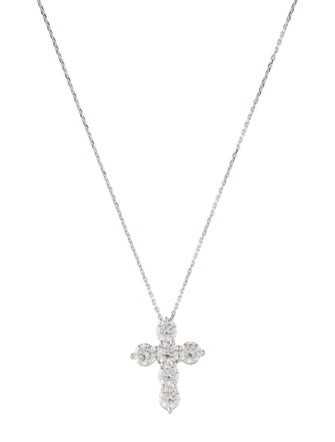 Pendant 14K Lab-Grown Diamond Cross Pendant Necklace