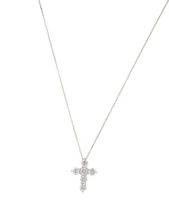 Pendant 14K Lab-Grown Diamond Cross Pendant Necklace