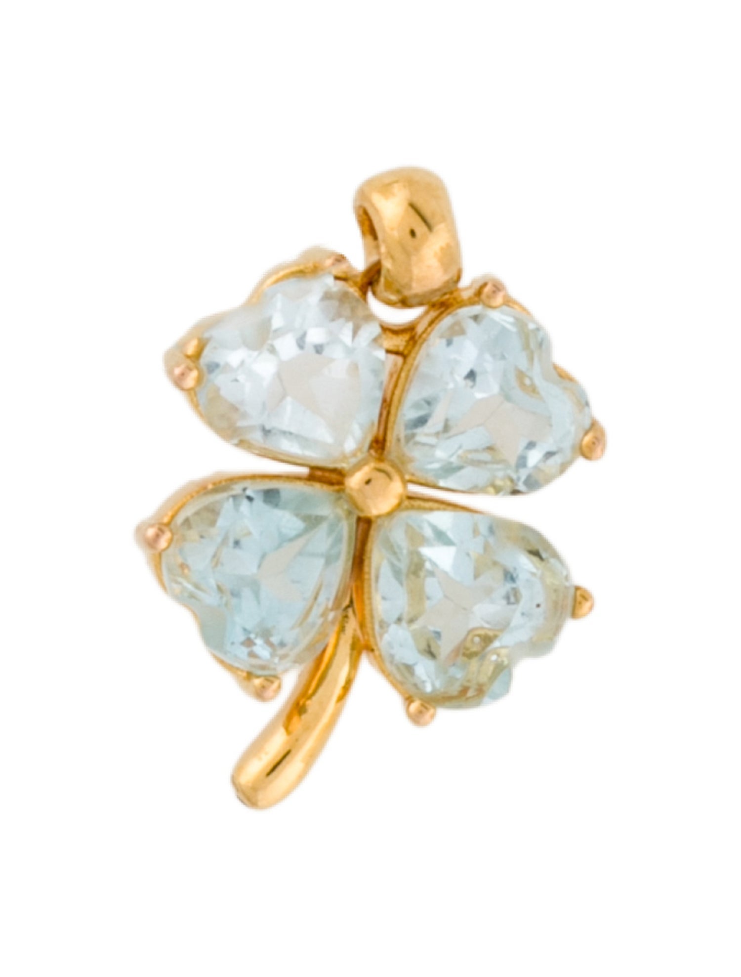 Pendant 18K Topaz Clover