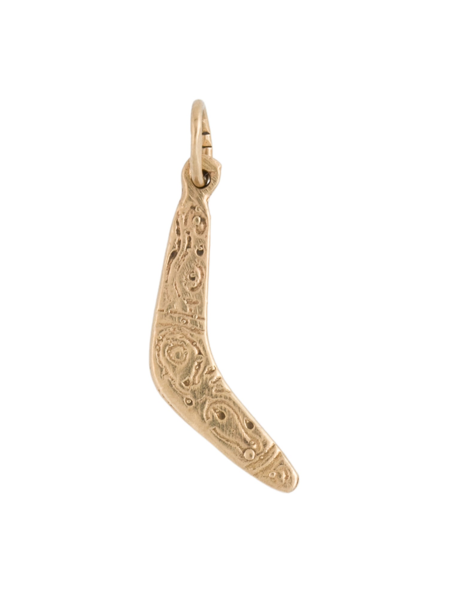 Pendant 10K Textured Boomerang Pendant