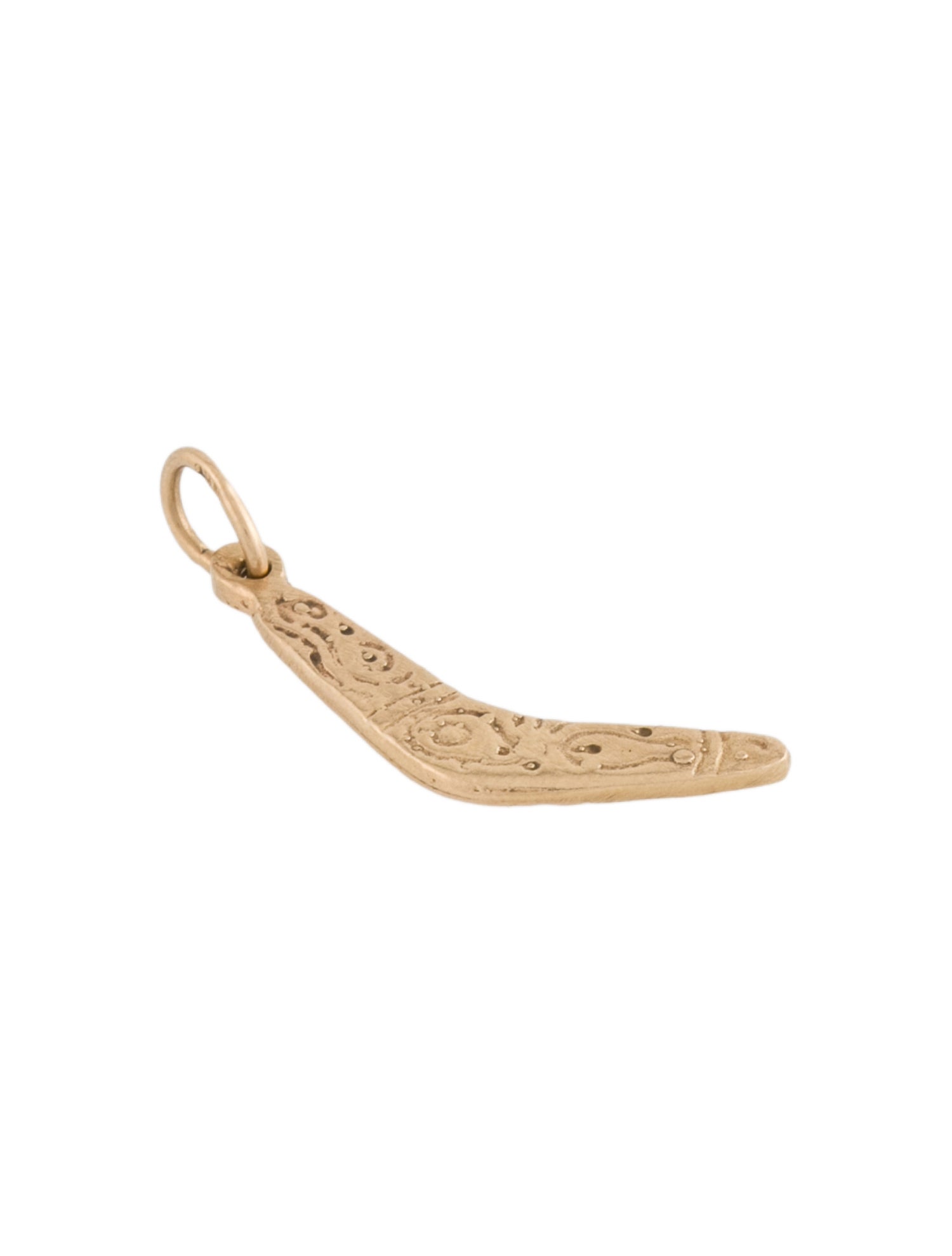 Pendant 10K Textured Boomerang Pendant