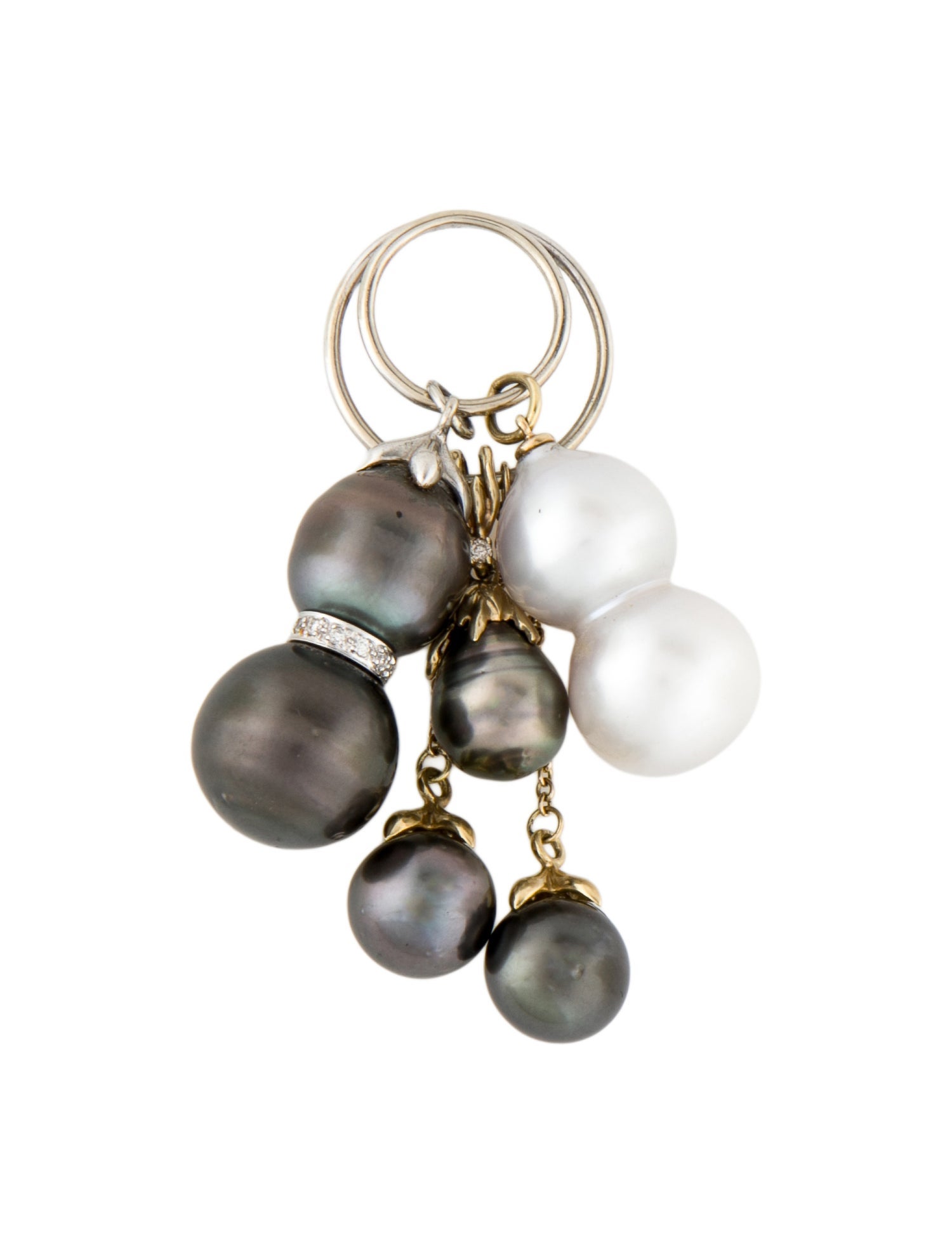 Pendant Pearl & Diamond Fringe Drop