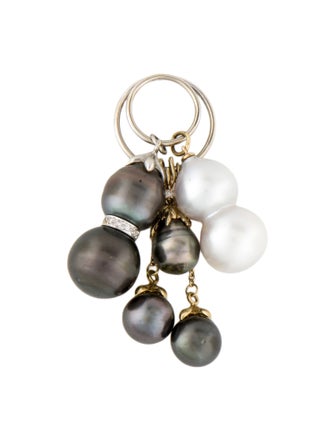 Pendant Pearl & Diamond Fringe Drop