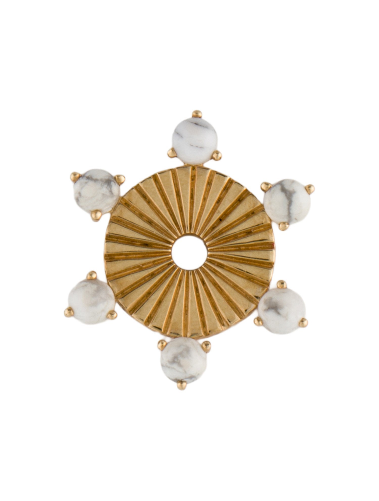 Pendant 18K Howlite Charm