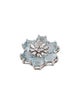 Pendant 18K 3.40ct Topaz & Diamond Flower Pendant