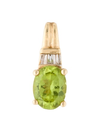 Pendant 14K 1.94 ct Peridot & Diamond Pendant