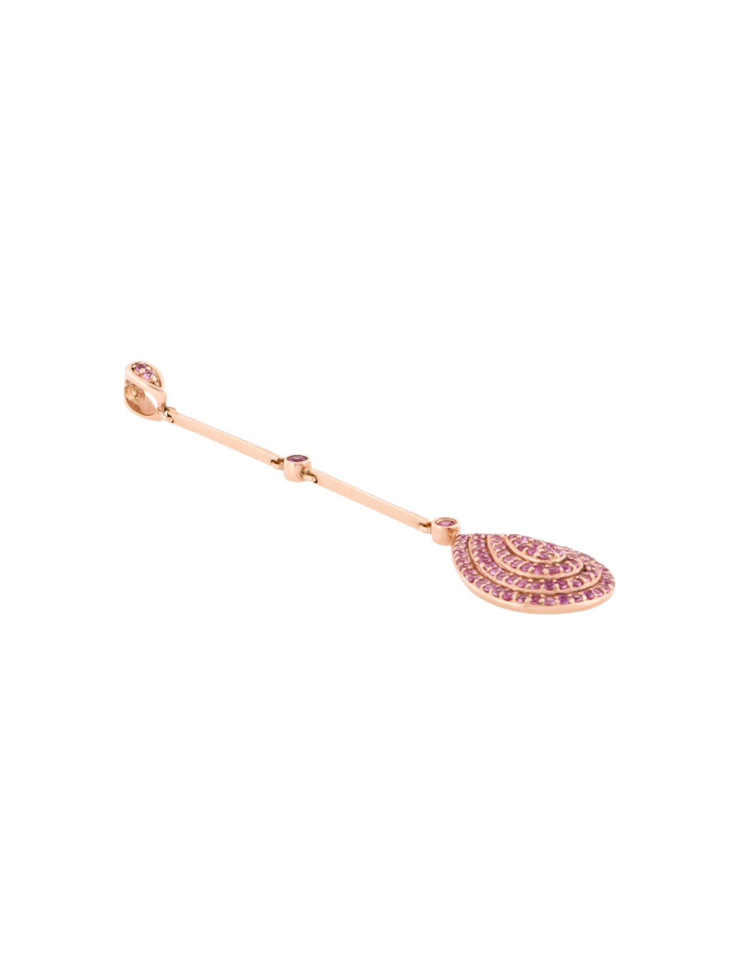 Pendant 14K 1.22ctw Pink Sapphire Drop Pendant
