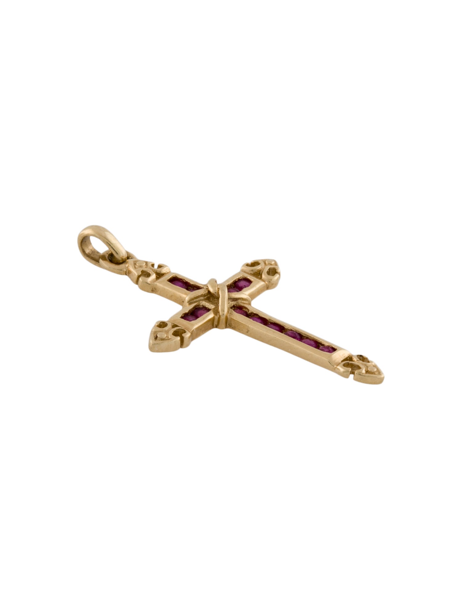 Pendant 14K Ruby Cross Pendant