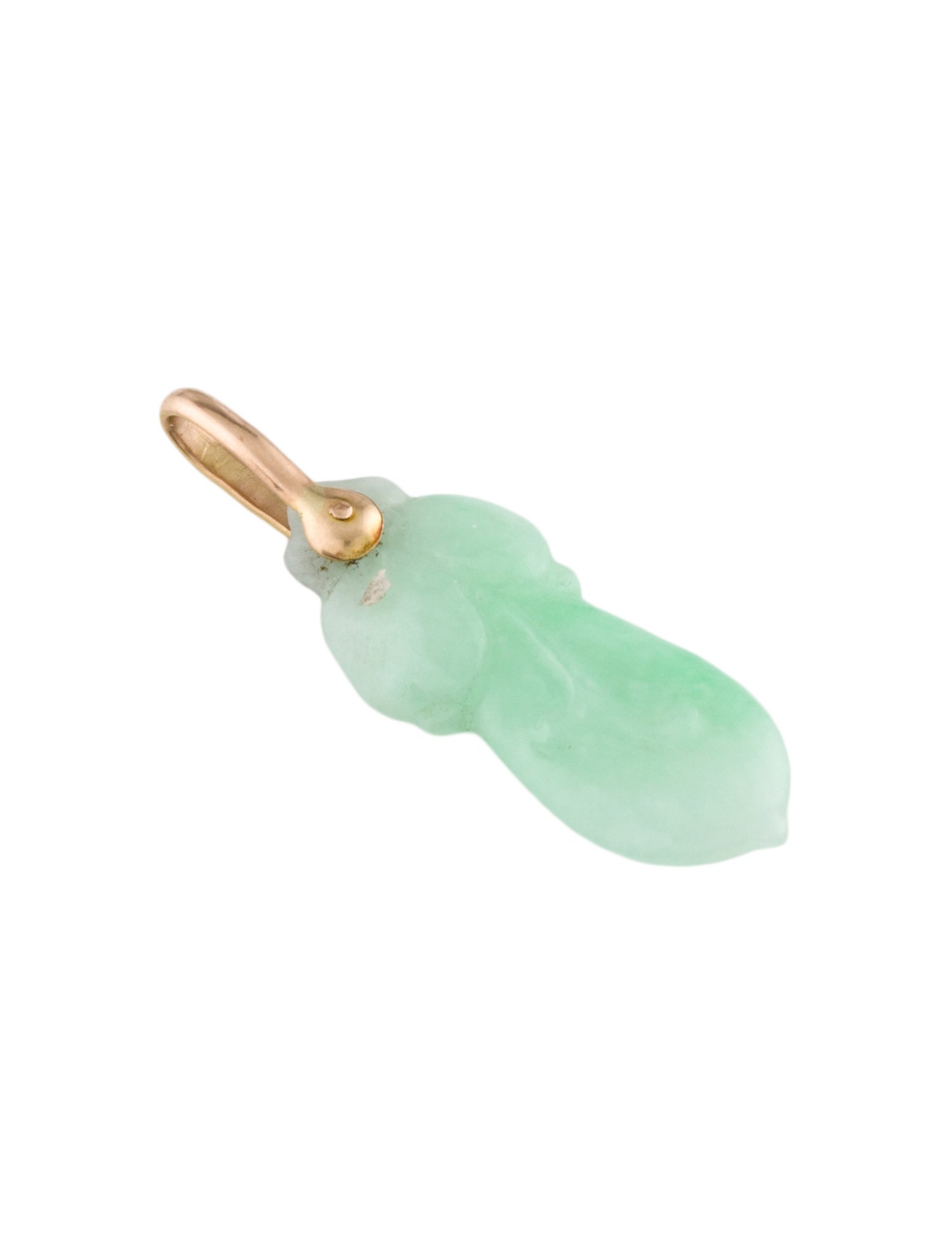 Pendant 14K Jadeite Floral Pendant