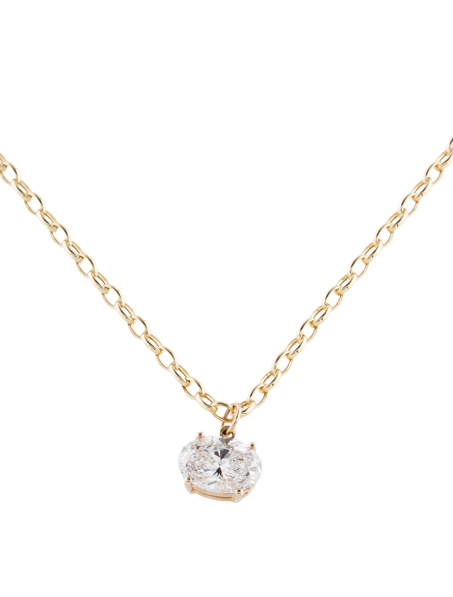 Pendant 14K 3.58ct Lab-Grown Diamond Pendant Necklace