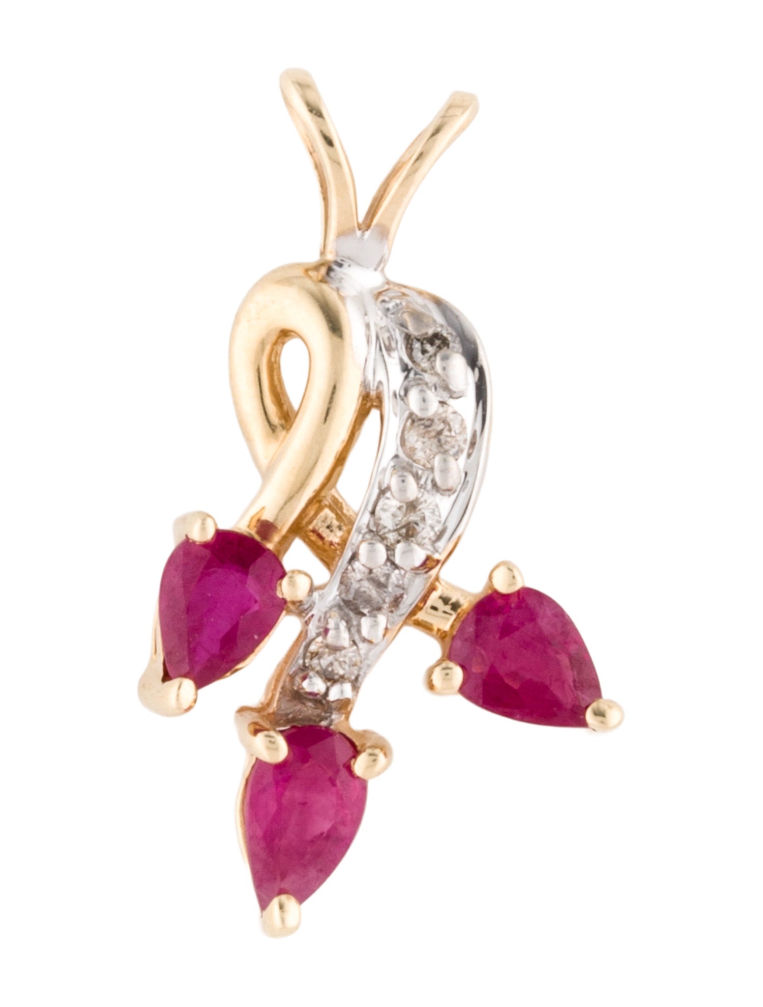 Pendant 14K Ruby & Diamond
