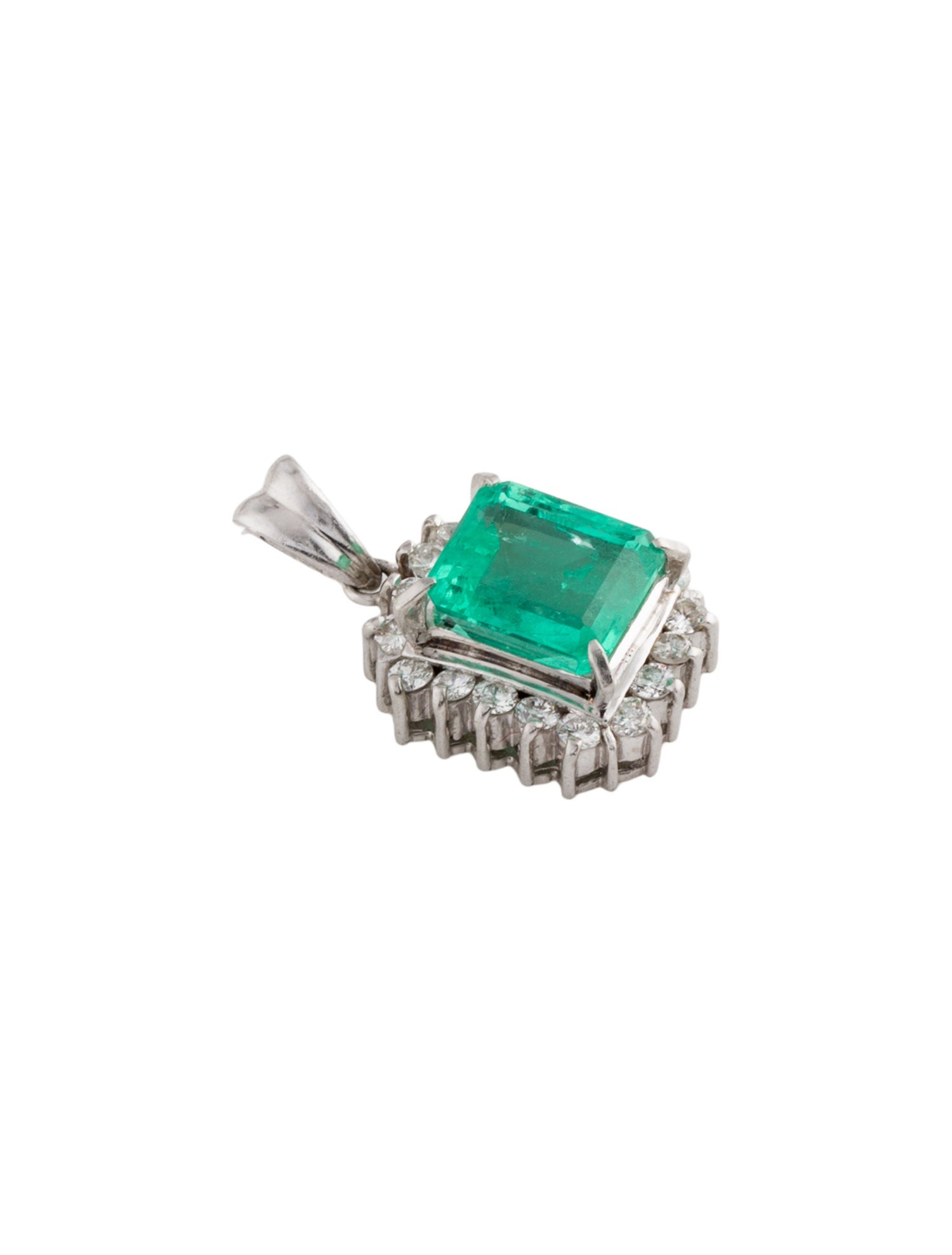 Pendant Platinum 2.28ct Emerald & Diamond