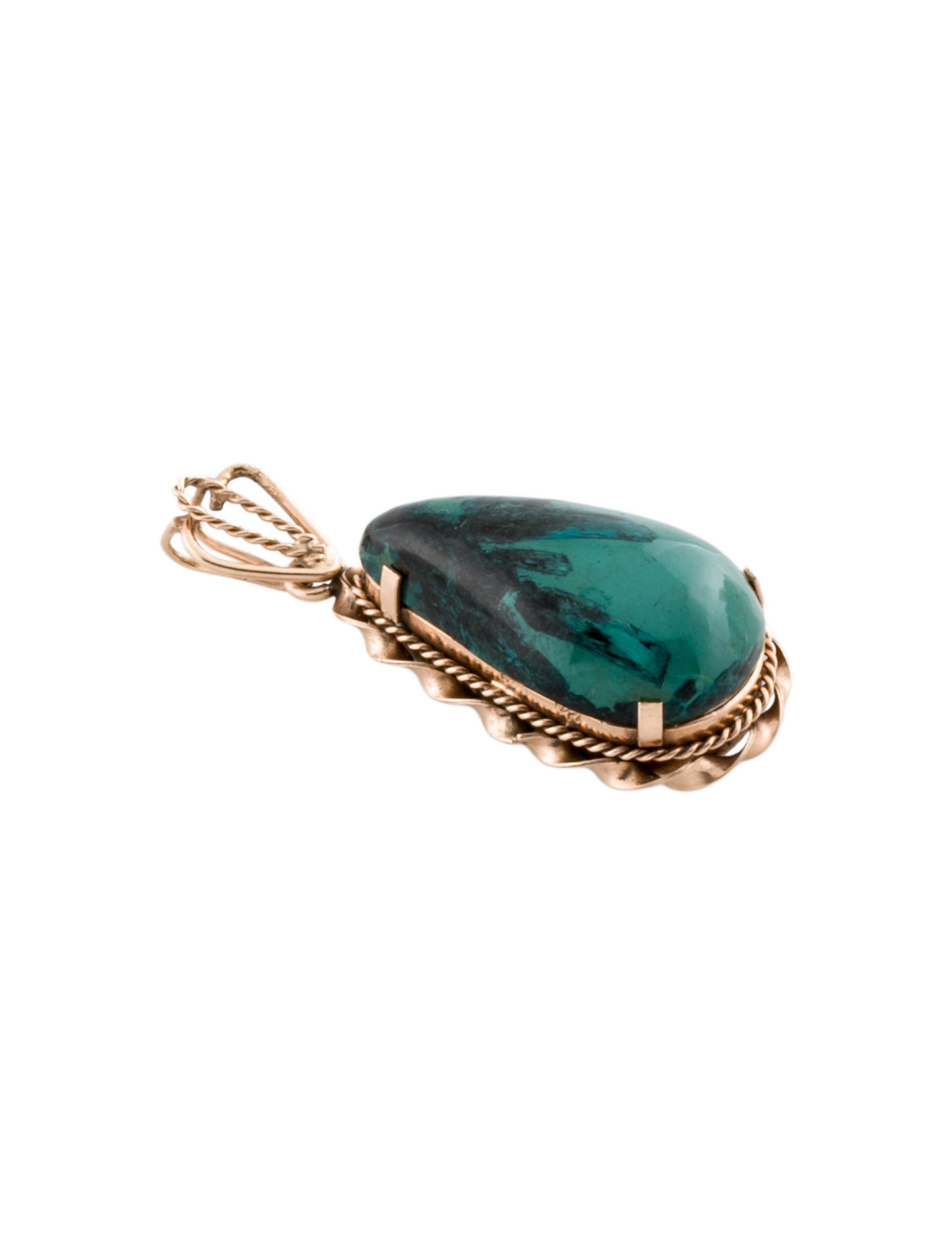 Pendant 11K 13.42ct Chrysocolla Cabochon