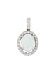 Pendant Platinum Opal & Diamond Oval Pendant