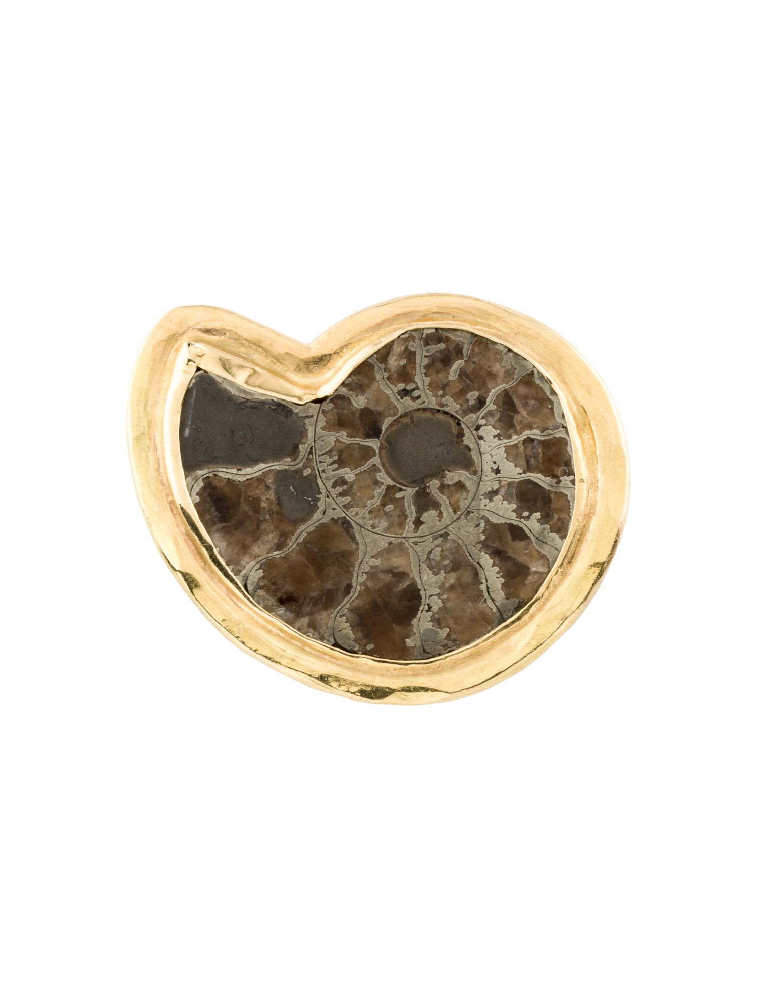 Pendant Daniela Vettori 18K Fossilized Ammonite Lapel Pin