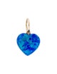 Pendant 14K Synthetic Opal & Diamond Heart Pendant