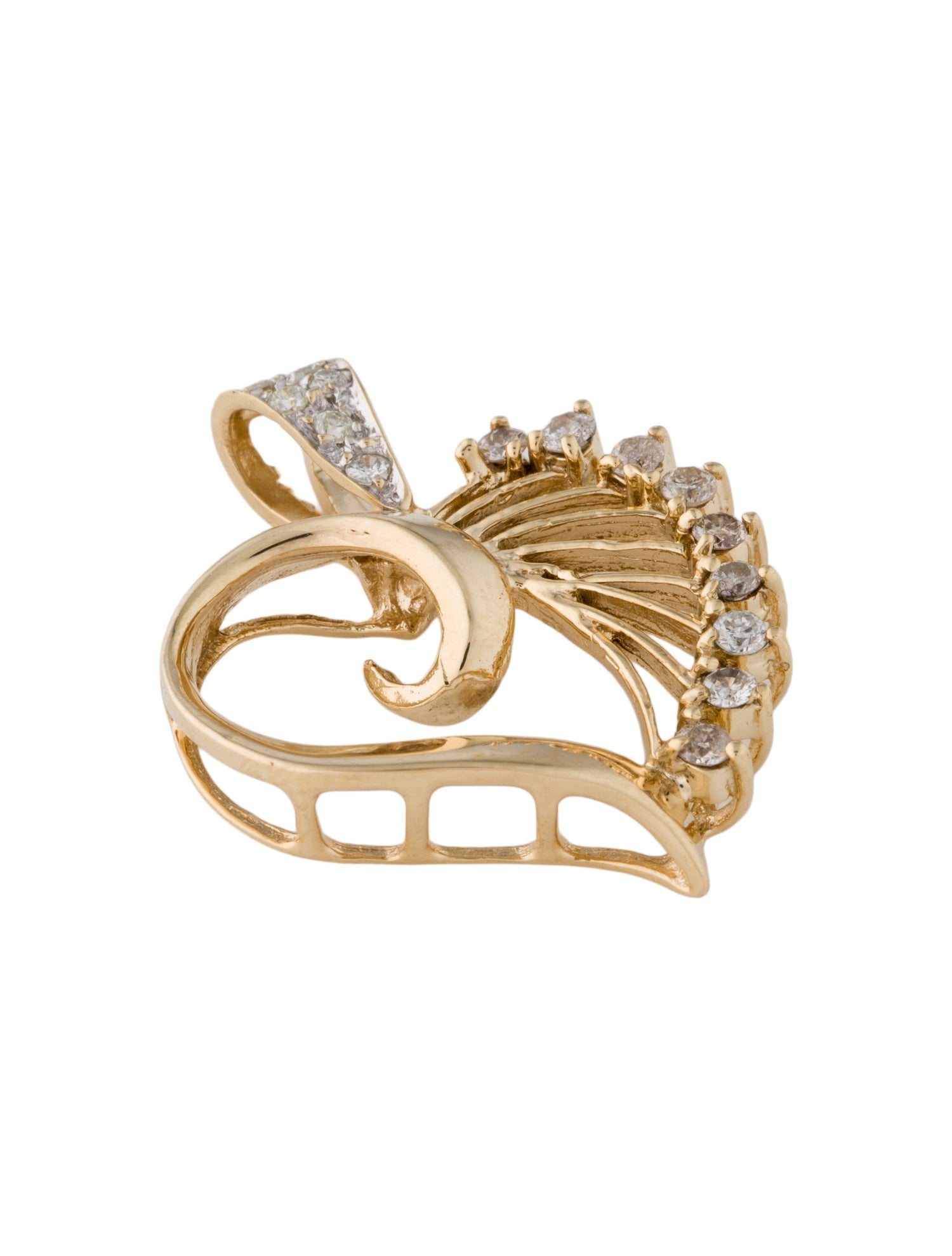 Pendant 14K Diamond Heart Pendant Necklace