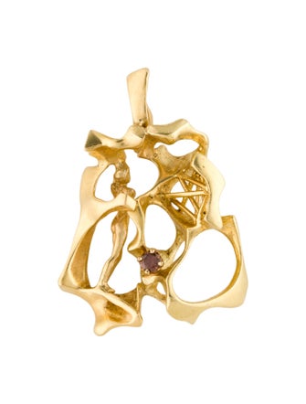 Pendant 18K Diamond Reversible Woman Pendant