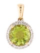 Pendant 14K 1.20ct Peridot & Diamond Pendant