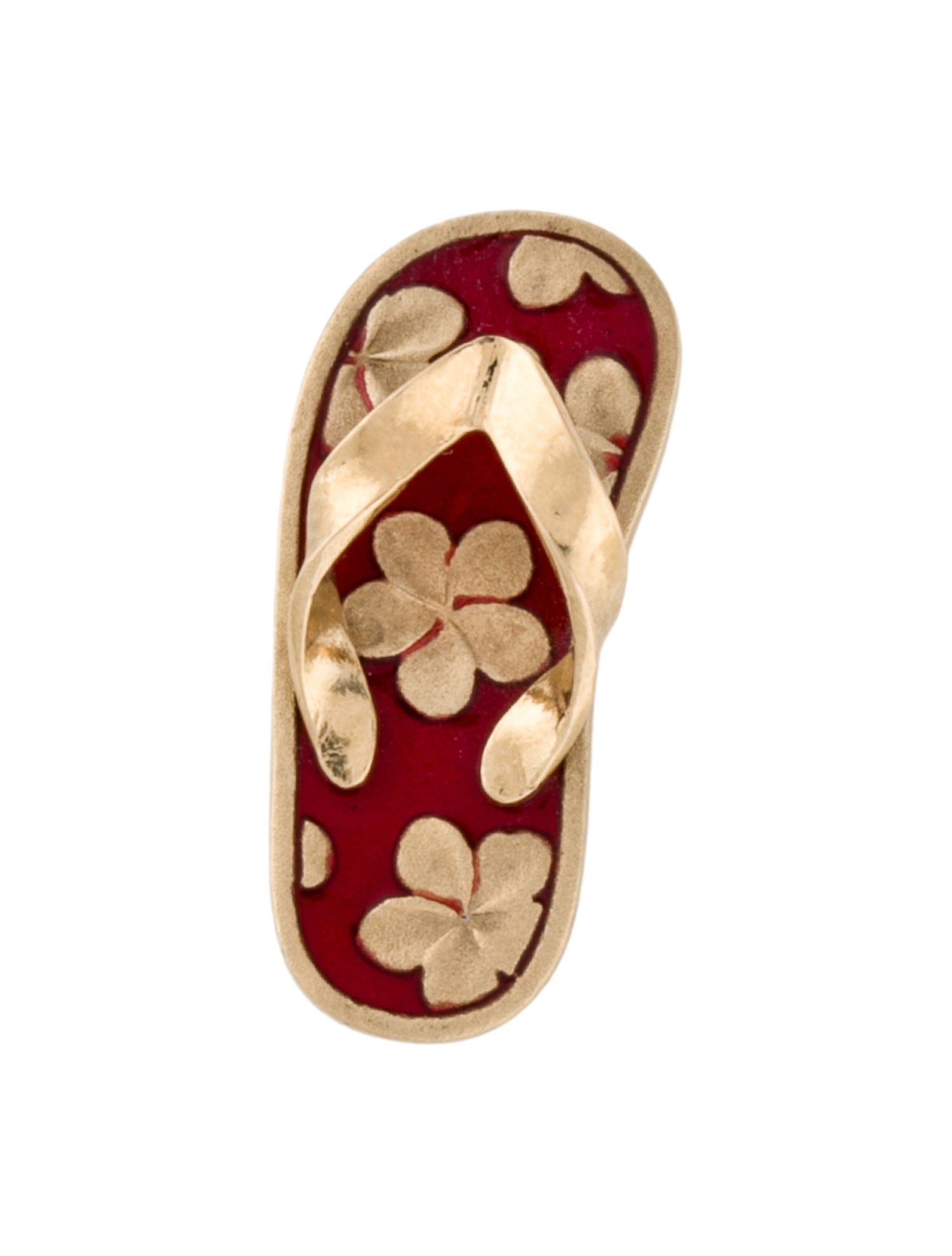 Pendant 14K Enamel Flip Flop