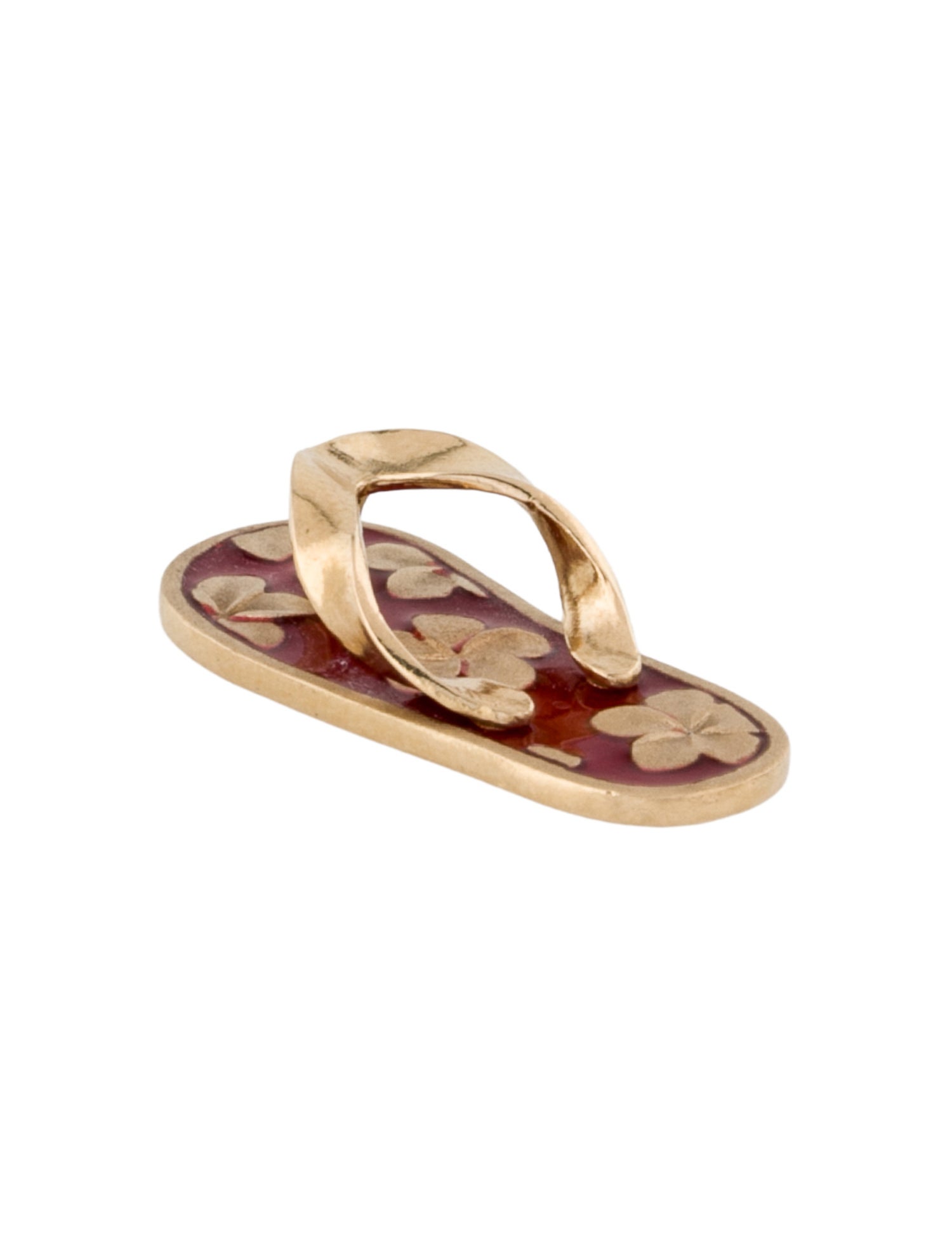 Pendant 14K Enamel Flip Flop