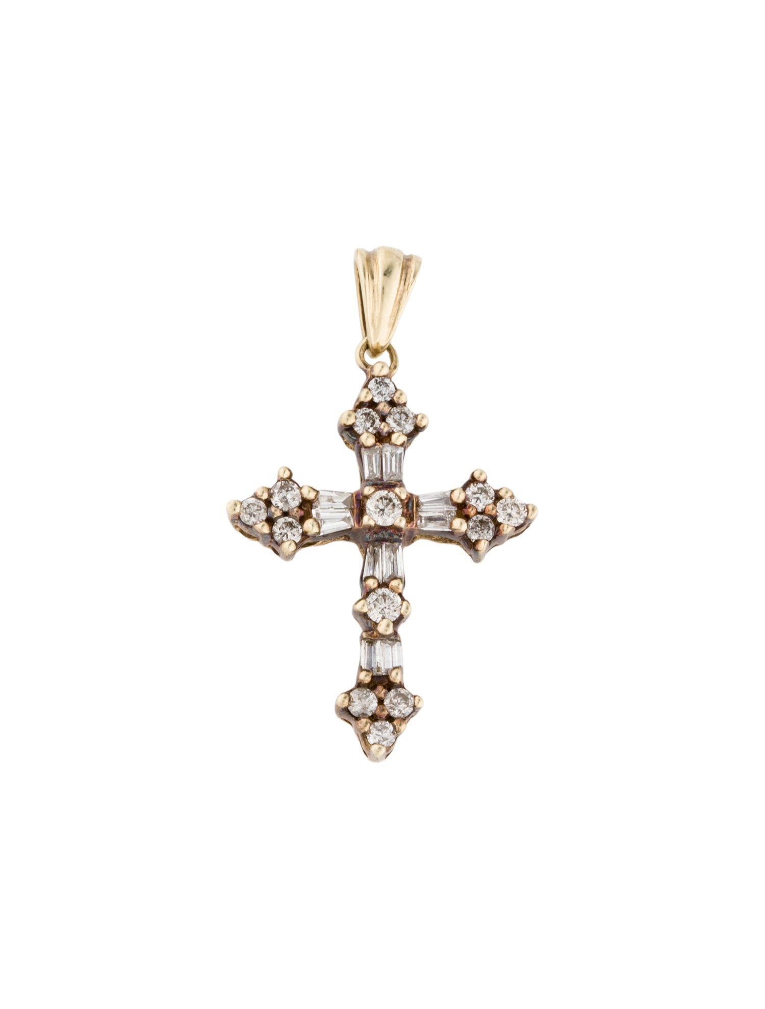 Pendant 10K Diamond Cross Pendant