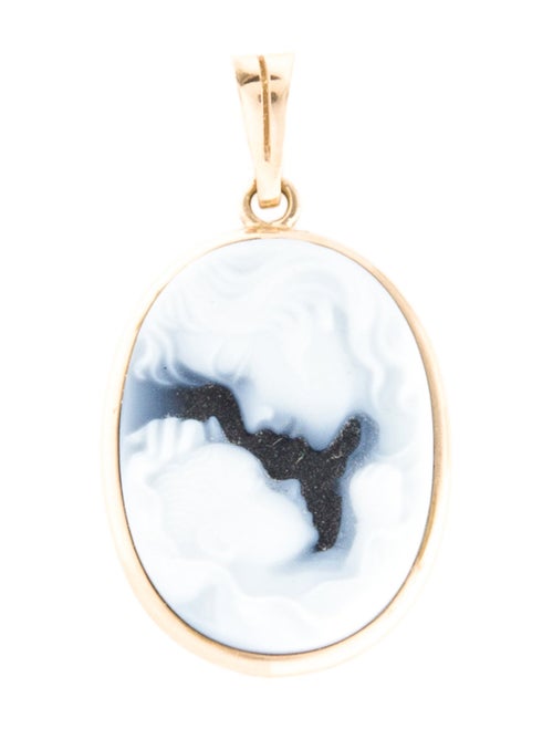 Pendant 14K Onyx Cameo Pendant