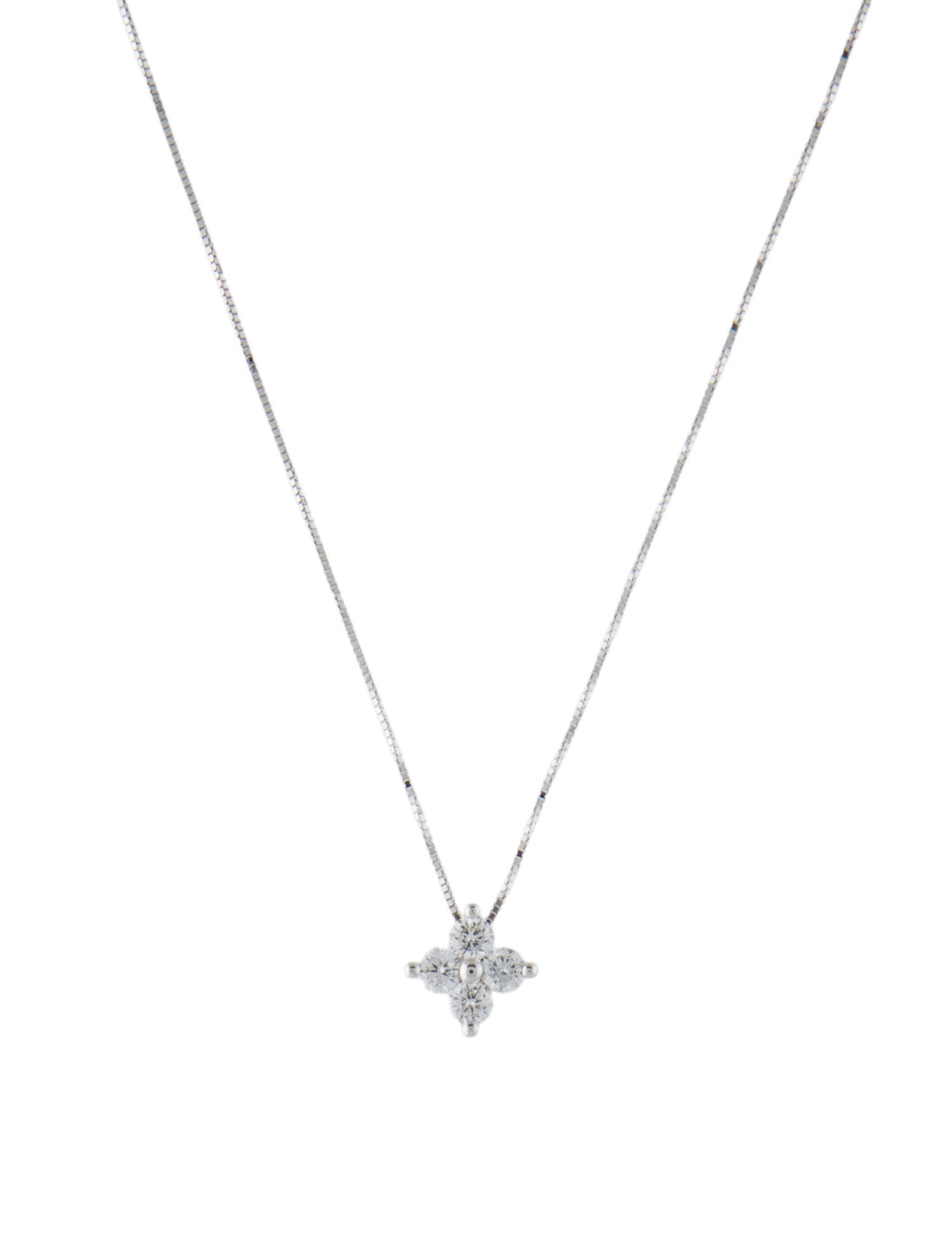 Pendant 14K Diamond Cluster Necklace